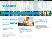 Tablet Screenshot of nederman.com